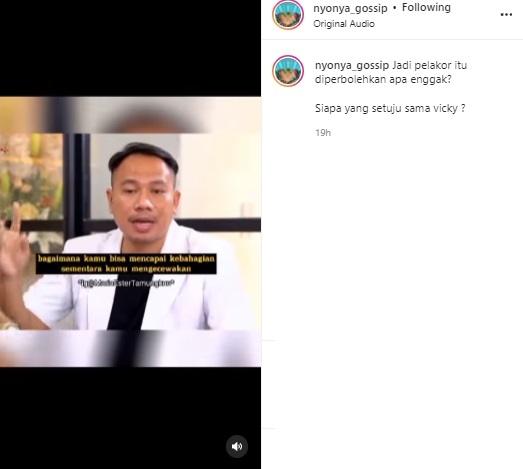 Vicky Prasetyo ngomongin pelakor di depan Ayu Ting Ting. (Instagram)