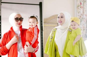 7 Gaya Modis Dian Pelangi dan Baby Rumi, Kompak Sering Pakai Baju Kembaran