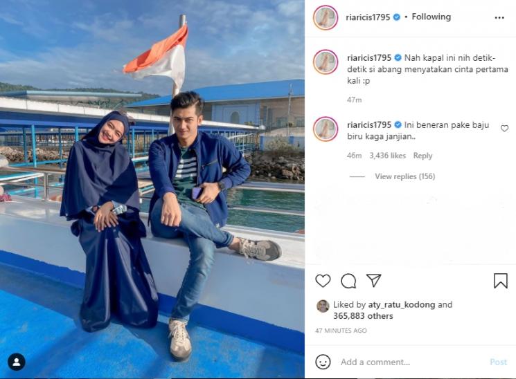 Ria Ricis ungkap detik-detik Teuku Ryan menyatakan cinta untuk pertama kali. (Instagram/riaricis179)