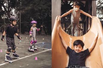 8 Momen Gempi dan Rafathar Main Sepatu Roda, Sejoli Tumbuh Bersama!