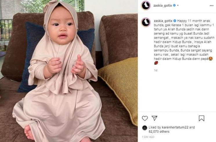 Anak Zaskia Gotik. (Instagram/@zaskia_gotix)