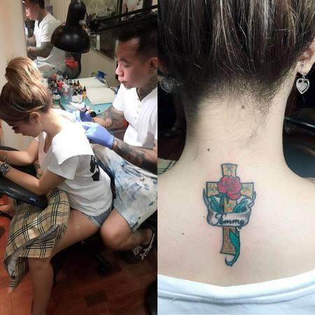 Artis Punya Tato Gambar Salib (instagram/@femmypermatasari)
