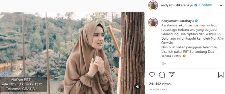 Nadya Mustika Rahayu. (Instagram/@nadyamustikarahayu)