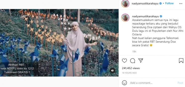 Nadya Mustika Rahayu. (Instagram/@nadyamustikarahayu)