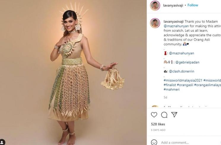 Lavanya Sivaji, Miss World Malaysia. (Instagram)