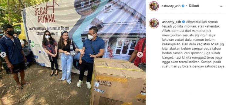Ashanty bedah rumah (Instagram/@ashanty_ash)