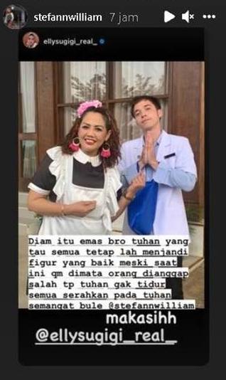 Elly Sugigi kasih dukungan ke Stefan William. (Instagram/@stefannwilliam)