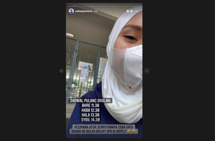 Momen Anak Zaskia Adya Mecca Sekolah (Instagram/@zaskiadyamecca)