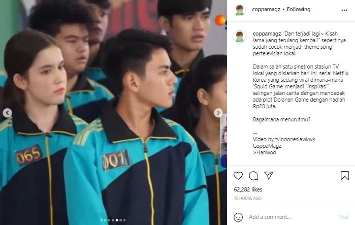 Sinetron Indonesia tiru Squid Game (instagram.com)