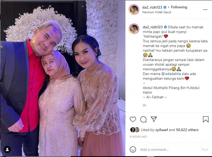 Ibunda Rizki DA bertemu Saipul Jamil dan Iis Dahlia. (Instagram/da2_rizki123)