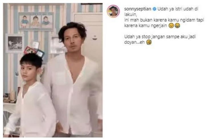 Sonny Septian dan Faaz. (Instagram/@sonnyseptian)