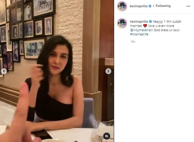 Kevin Aprilio bersama Vicy Melanie. (Instagram/@kevinaprilio)