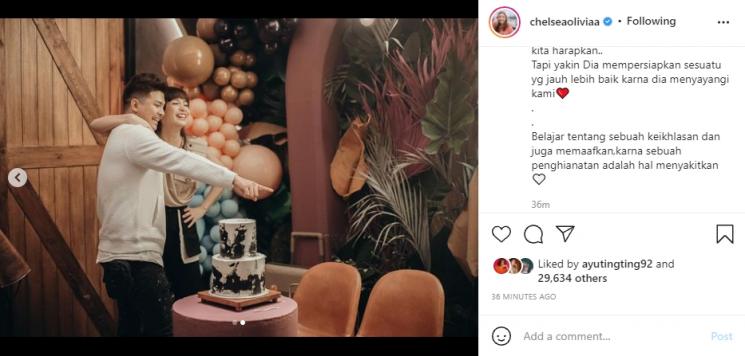Chelsea Olivia dan Glenn Alinskie bahas pengkhianatan. (Instagram/chelseaoliviaa)