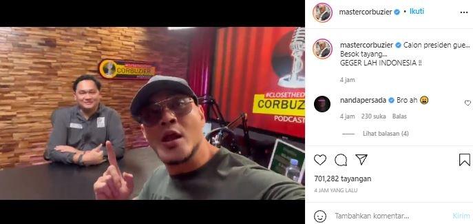 Deddy Corbuzier undang Farhat Abbas. (Instagram/@mastercorbuzier)