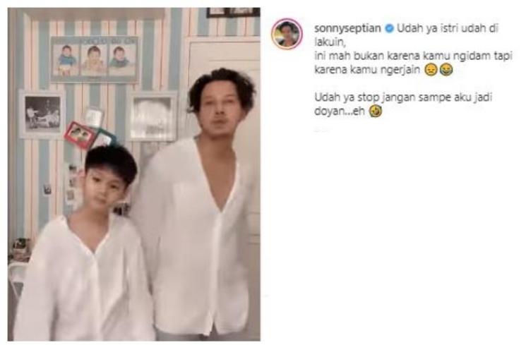 Sonny Septian dan Faaz. (Instagram/@sonnyseptian)