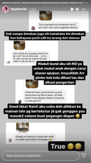 Kebiasaan anak Tasya Kamila (instagram.com)