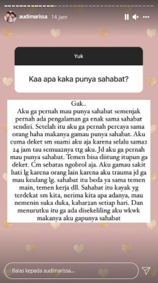 Postingan Audi Marissa (Instagram.com)