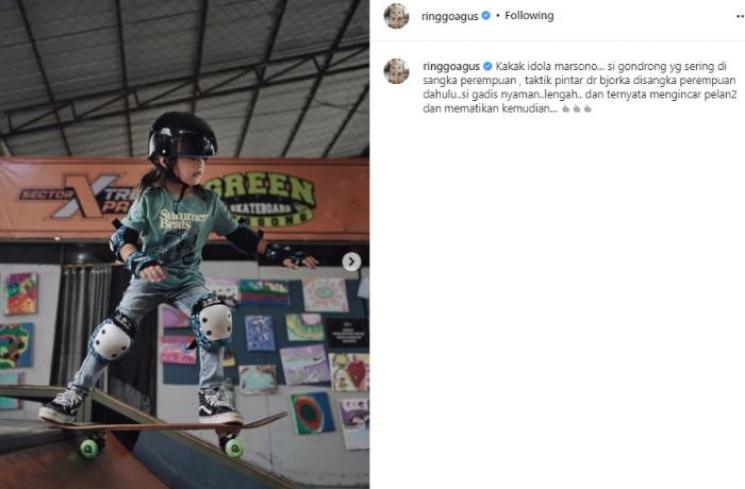 Bjorka Dieter Morscheck, anak sulung Ringgo Agus Rahman. (Instagram/@ringgoagus)