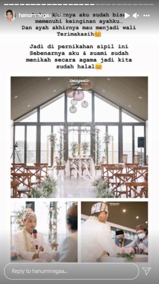 Postingan Hanum Mega (instagram.com)
