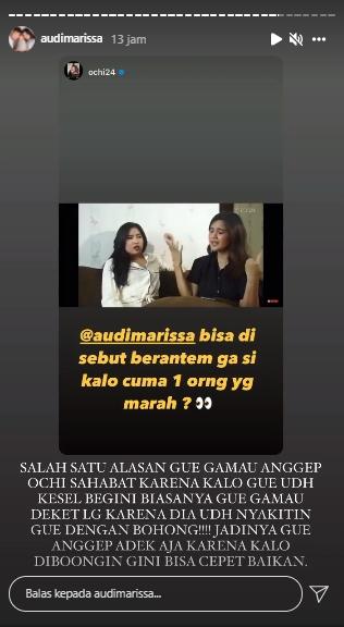 Postingan Audi Marissa (Instagram.com)