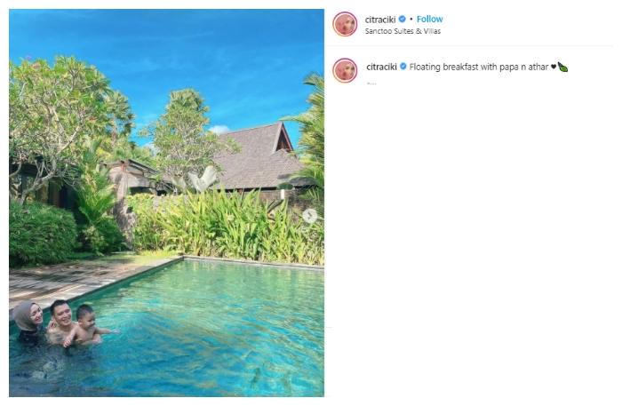 Momen keluarga Citra Kirana ke Bali. (Instagram/@citraciki)