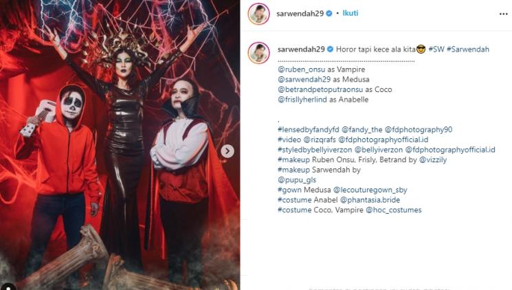 Keluarga Ruben Onsu rayakan Halloween (Instagram/@sarwendah29)