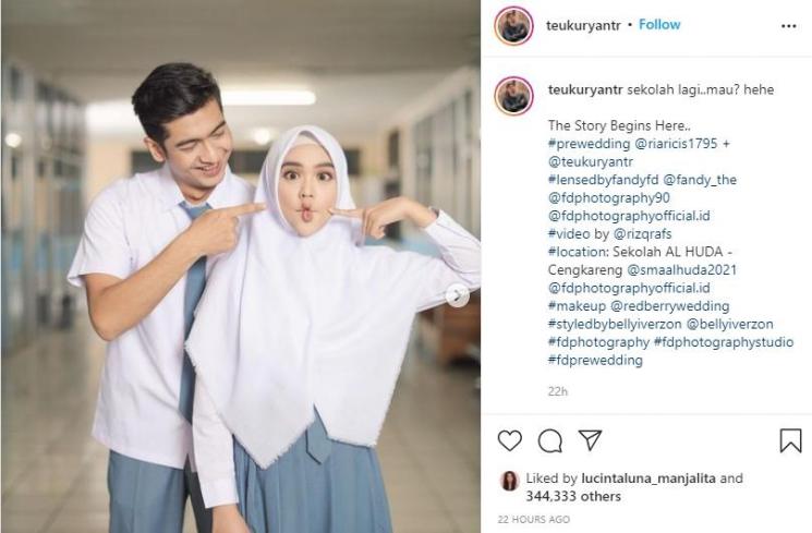 Momen Prewedding Ria Ricis (Instagram/teukuryantr)