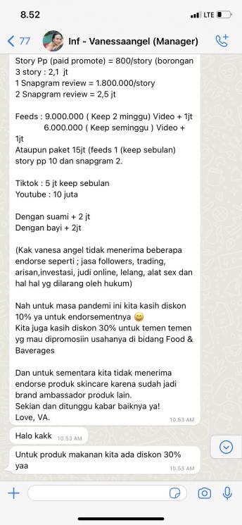 Sisi Lain Vanessa Angel. (Twitter)