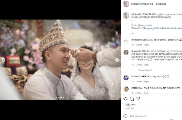 Pengajian 4 bulanan kehamilan Nikita Willy (instagram.com)