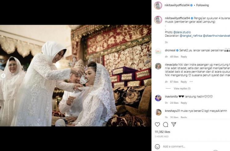 Pengajian 4 bulanan kehamilan Nikita Willy (instagram.com)