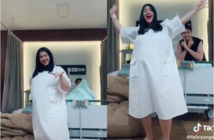 Felicya Angelista melahirkan anak pertama. (TikTok)