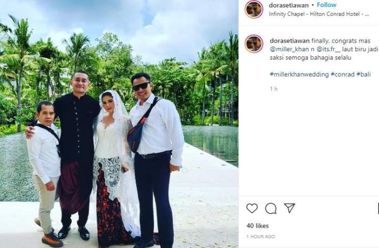Farina Rebecca, istri Miller Khan. (Instagram/@dorysetiawan)