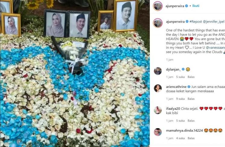 Makam Vanessa Angel diubah oleh Jennifer Jill. [capture Instagram]
