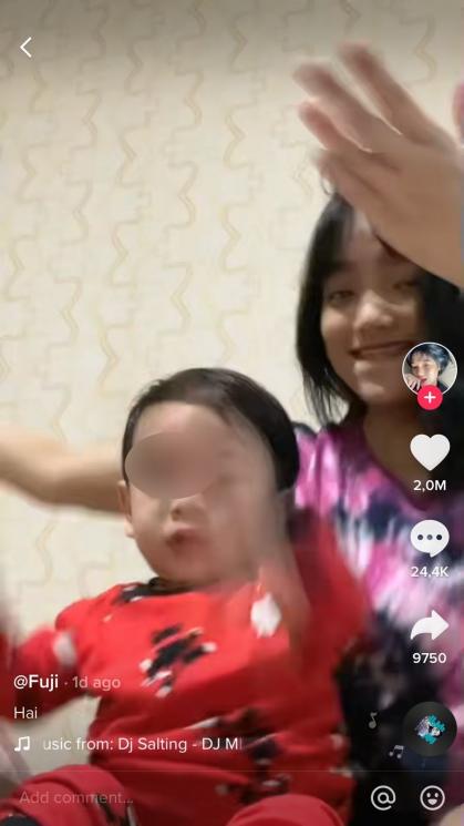 Anak Vanessa Angel dan Bibi Ardiansyah, Gala Sky TikTokan bareng Fuji. (TikTok)