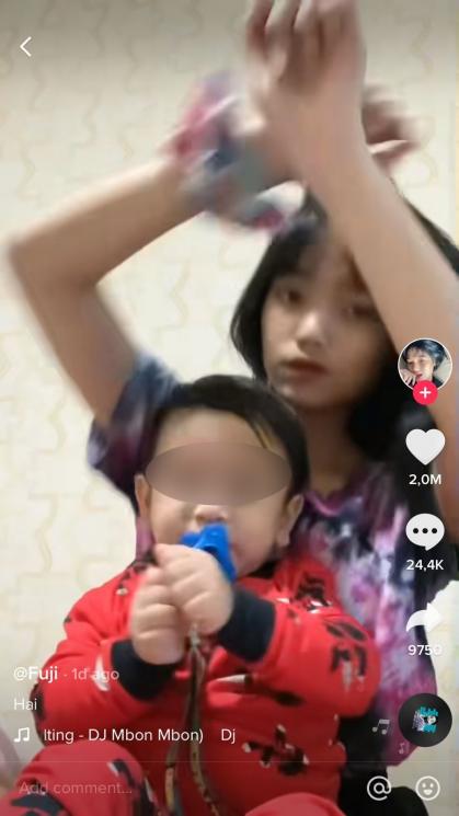 Anak Vanessa Angel dan Bibi Ardiansyah, Gala Sky TikTokan bareng Fuji. (TikTok)