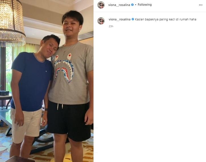 Eko Patrio dan putra sulungnya, Syawal. (Instagram/@viona__rosalina)