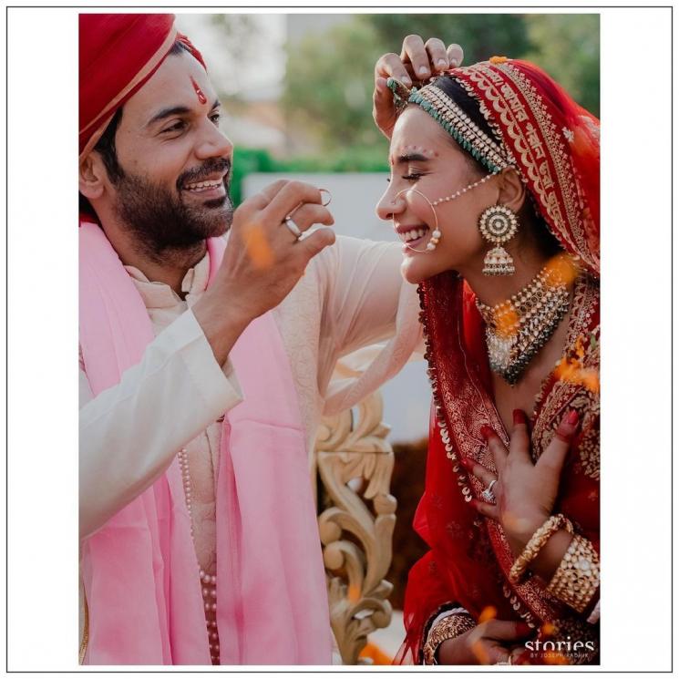 Momen Pernikahan Rajkummar Rao dan Patralekha (Instagram/@sabyasachiofficial)