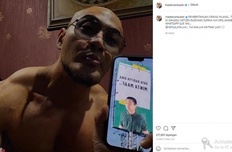 Postingan Deddy Corbuzier (instagram.com)