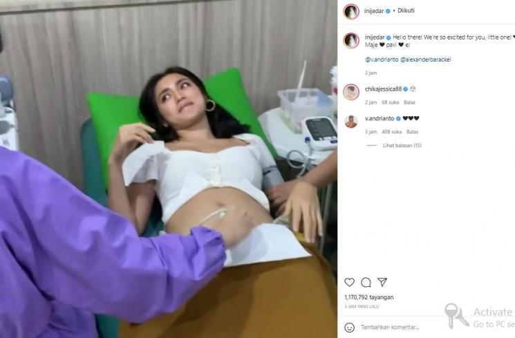 Jessica Iskandar diantar Vincent saat USG pertama kali (instagram.com)