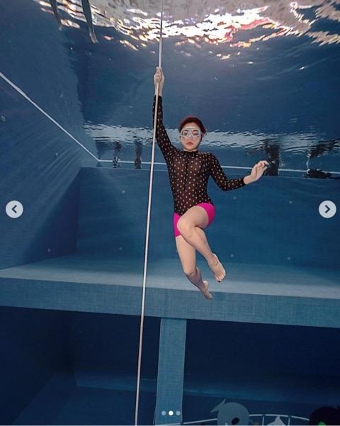 Potret Vicky Shu Latihan Freediving (Instagram/vickyshu)