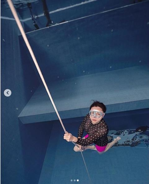 Potret Vicky Shu Latihan Freediving (Instagram/vickyshu)
