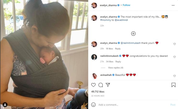 Evelyn Sharma dikaruniai anak perempuan.(Instagram/evelyn_sharma)