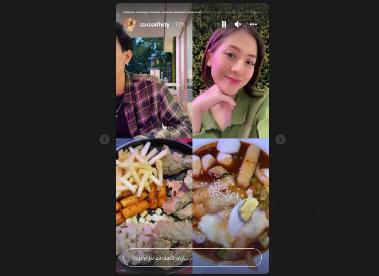 Adhisty Zara dan sahabatnya. (Instagram/zaraadhsty)