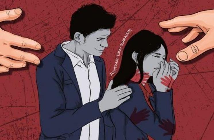 Ilustrasi pelecehan seksual terhadap mahasiswa (Suara.com/Ema)