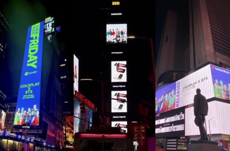Artis Korea Mejeng di New York Times Square (allkpop)