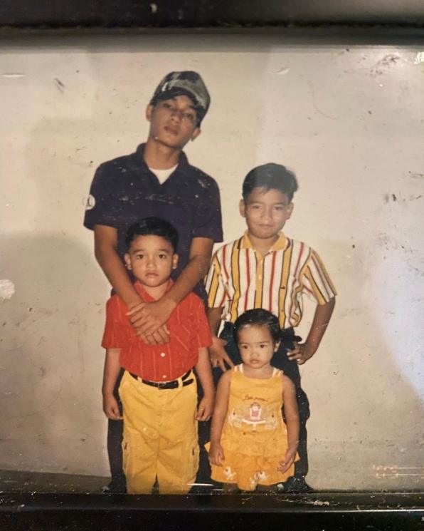 Potret masa kecil Bibi Ardiansyah dan adik-adiknya. (Instagram/fransfaisal_)
