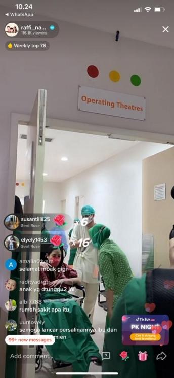 Momen Nagita Slavina Melahirkan (tiktok/@raffi_nagita)
