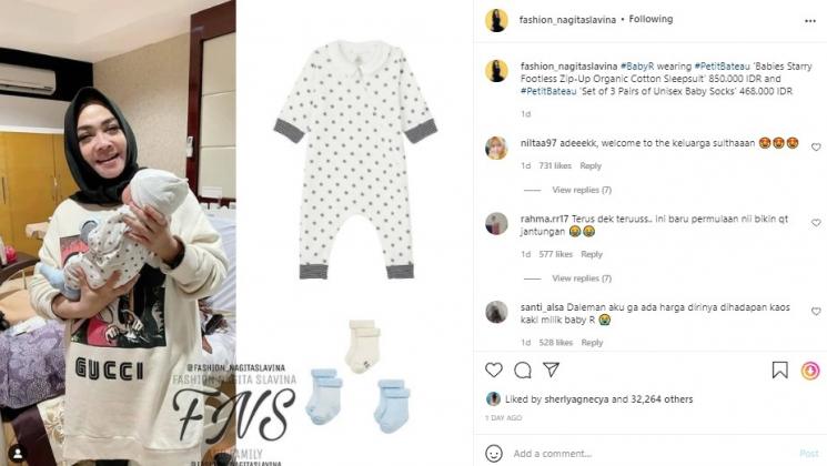 Harga kaos kaki Baby R. (Instagram)