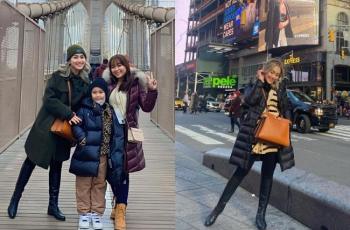 8 Potret Liburan Ayu Ting Ting di New York Bareng Bilqis, Nonton Konser BTS