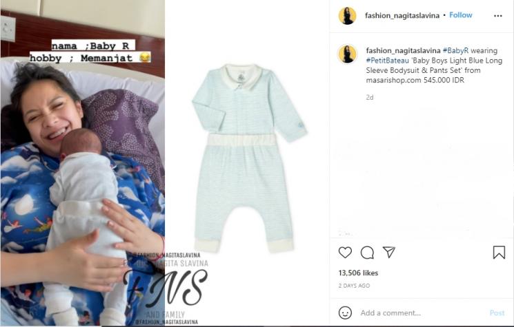 Outfit Baby Rayyanza. (Instagram/fashion_nagitaslavina)